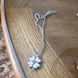 Silver shamrock necklace